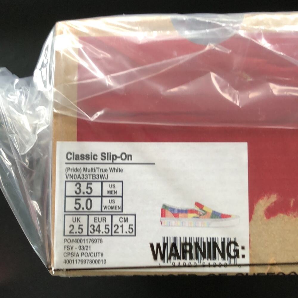 NIB VANS Classic Slip-On Pride Sneakers Shoes 5 - Picture 7 of 7